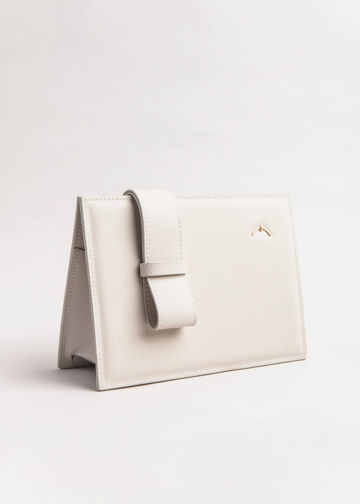 Qosmic Elara Moonstone - cream handbag - lateral front view