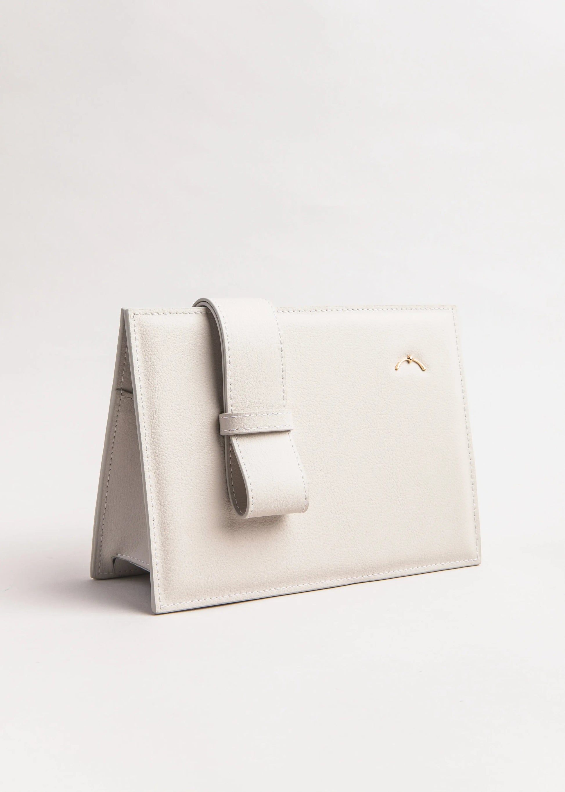 Qosmic Elara Moonstone - cream handbag - lateral front view