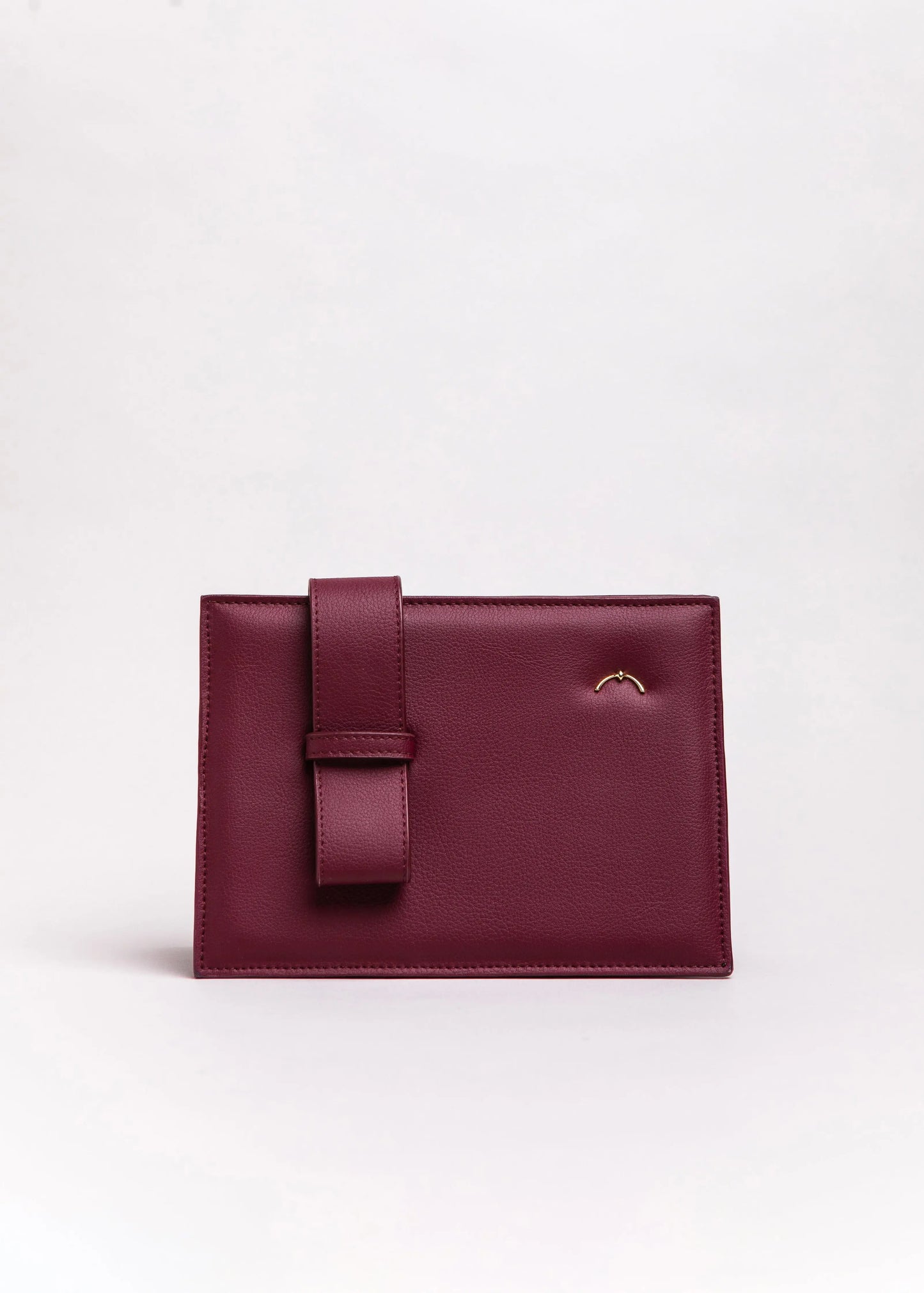 Qosmic Elara Nebula - burgundy handbag - front view